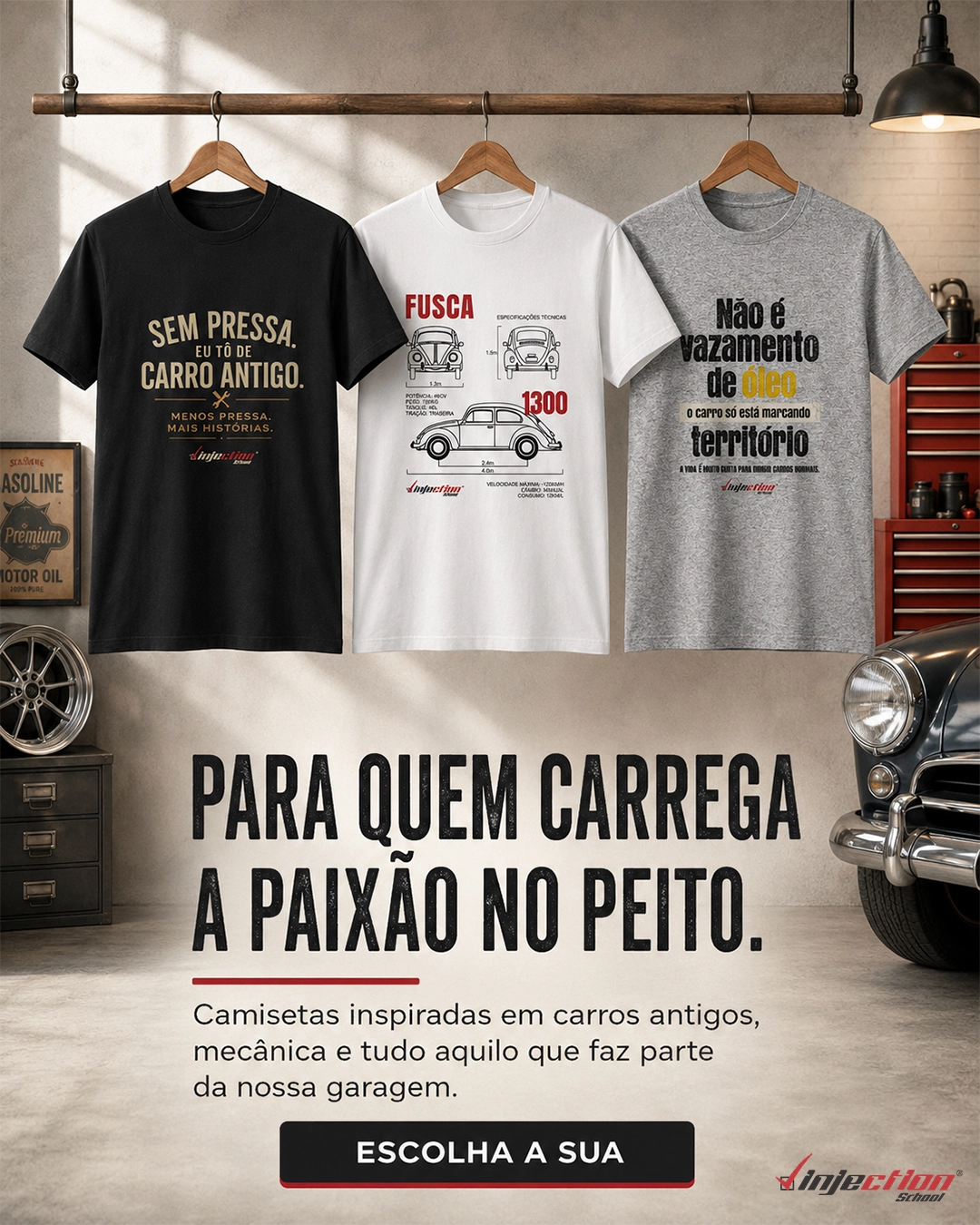 InjectionSchool Wear — Para quem carrega a paixão no peito
