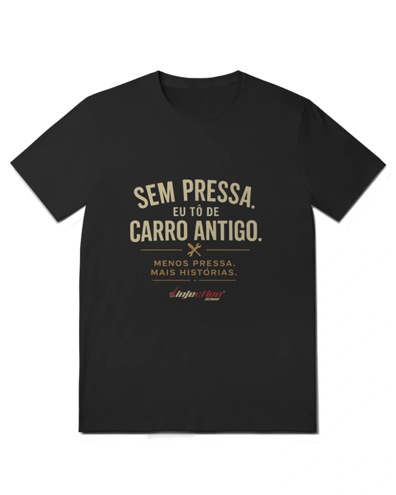 Camiseta Eu tô de Carro Antigo — Preta